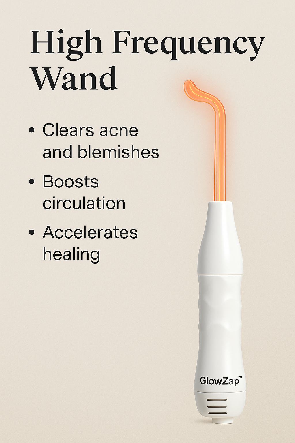 GlowZap™ High Frequency Facial Wand – Clear Skin at Home.